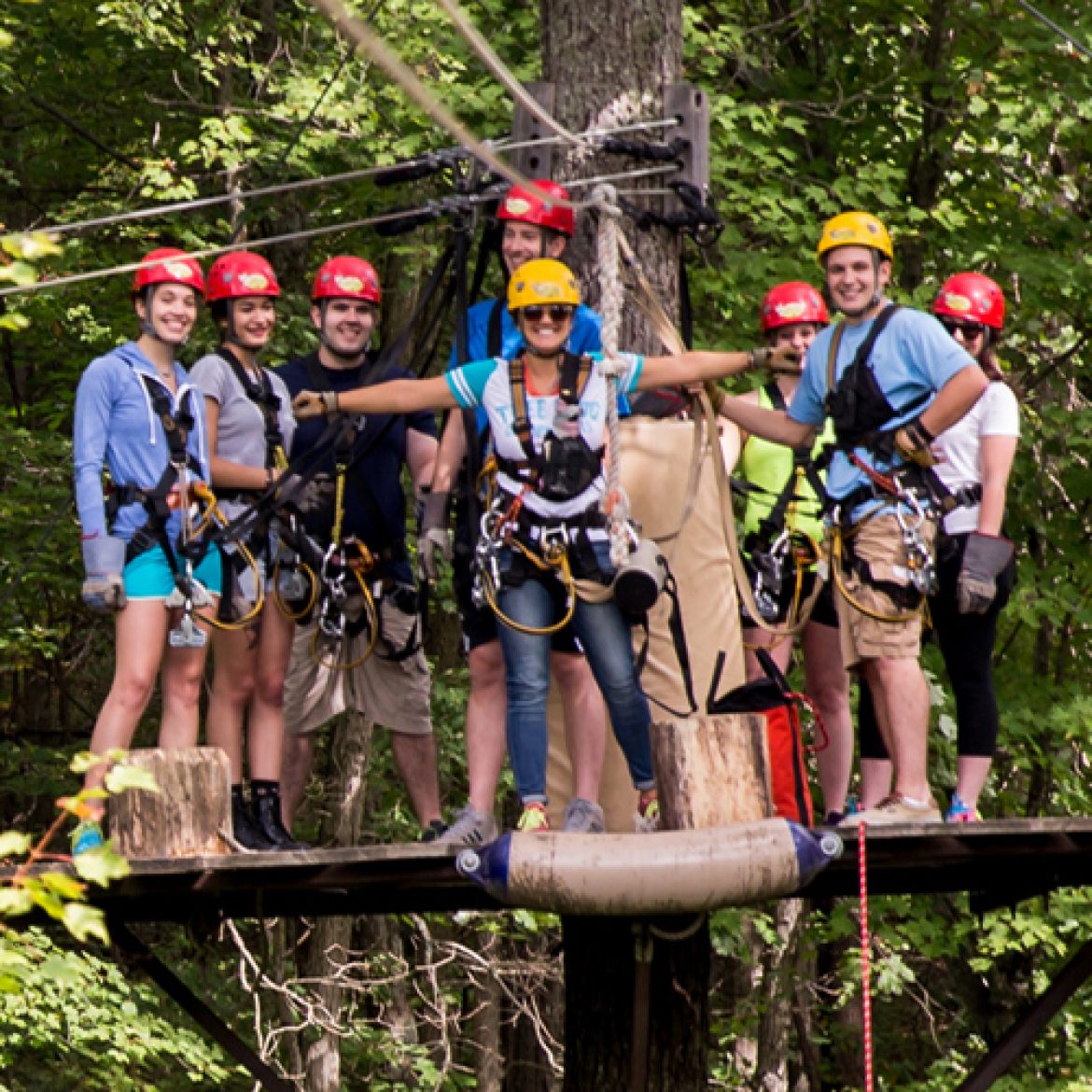 group zip line